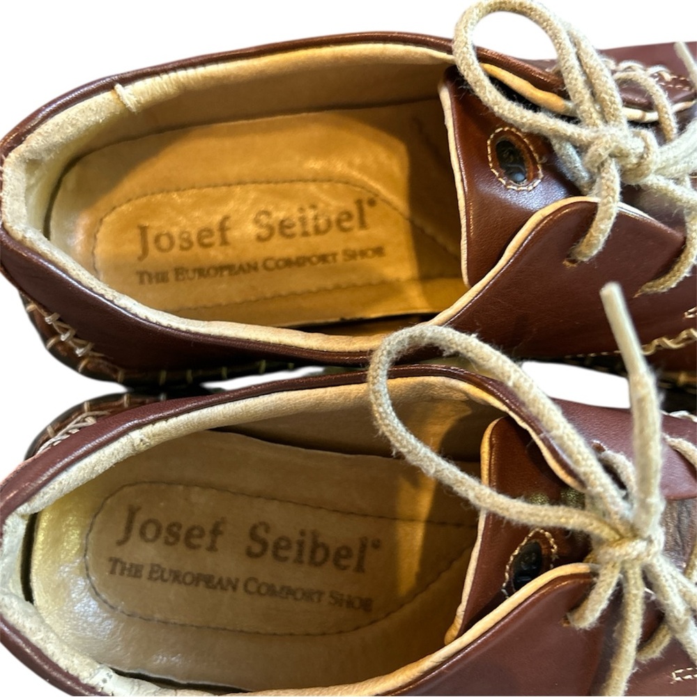 Josef Seibel Brown Leather Oxford Shoes Women's Size‎ 37 / US 6.5–7 Comfort - Picture 5 of 9